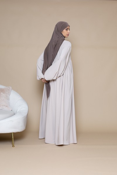 Abaya ultra ample manche bouffante nude