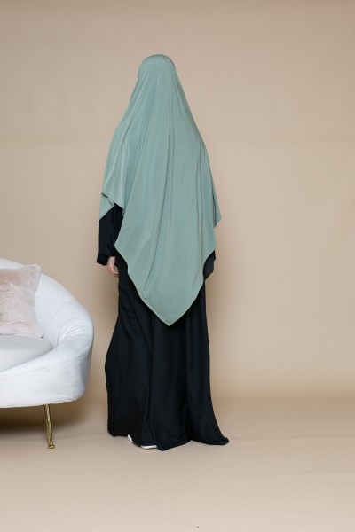 Ultra lockere schwarze Abaya mit Puffärmeln