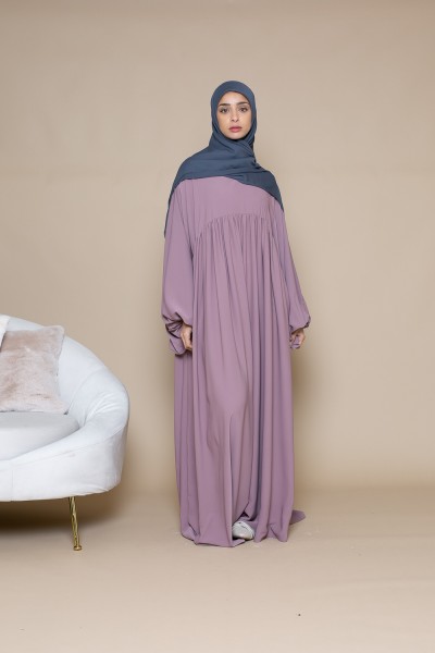 Ultra loose purple puff sleeve abaya