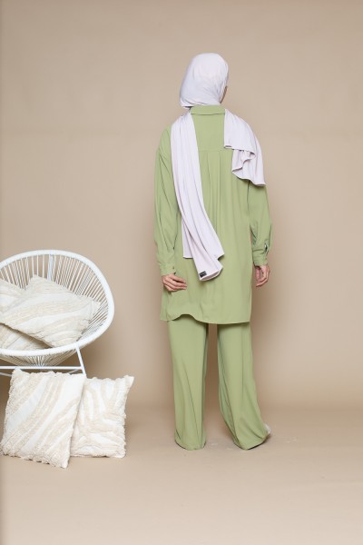 Olive Trousers and Shirt Set