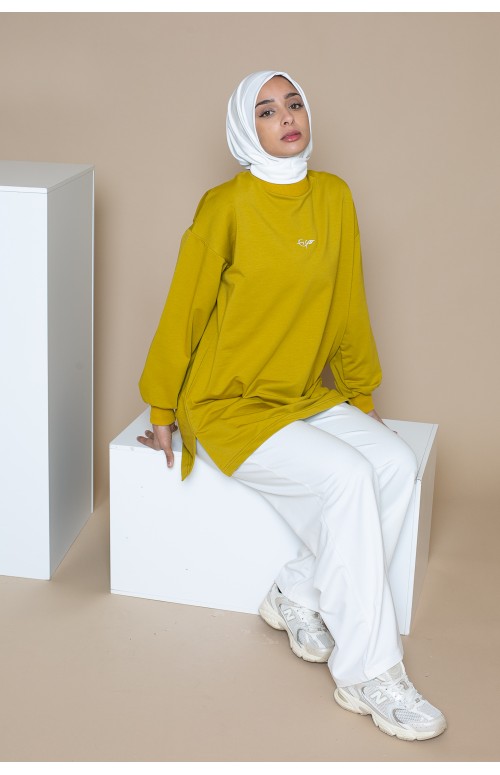Haut ample large printemps été pour femme musulmane. Boutique hijab sportswear moderne.