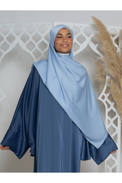 Hijab premium azul cielo brillante