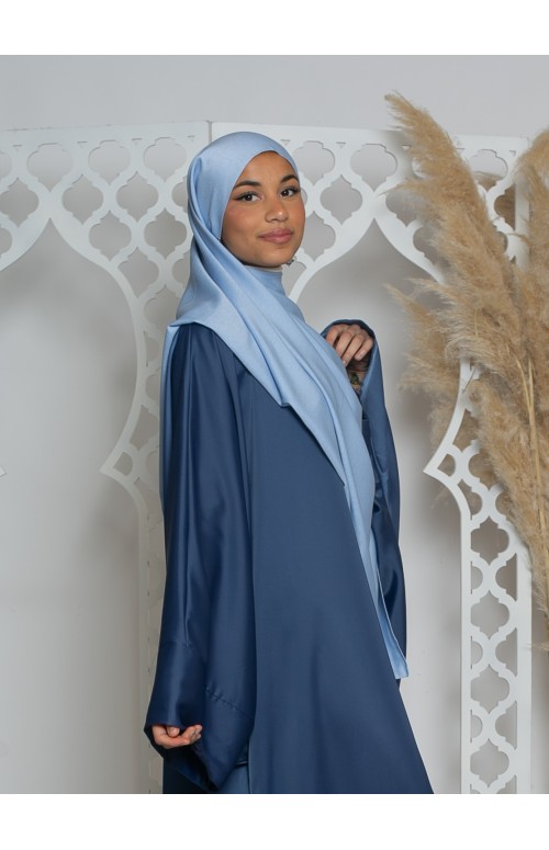 hijab satiné bleu ciel