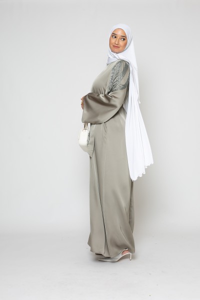 Green luxery pearly dress