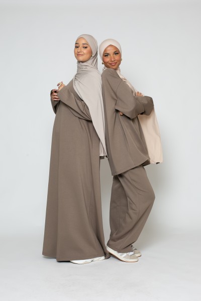 Casual tall taupe dress