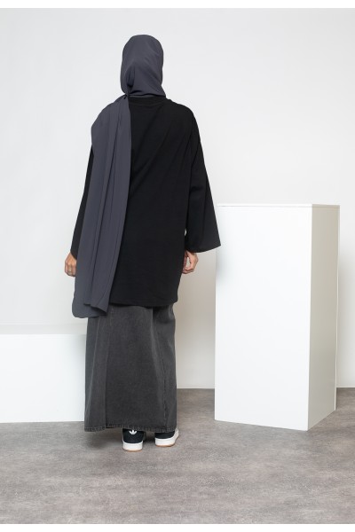 Maxi black t-shirt Salam