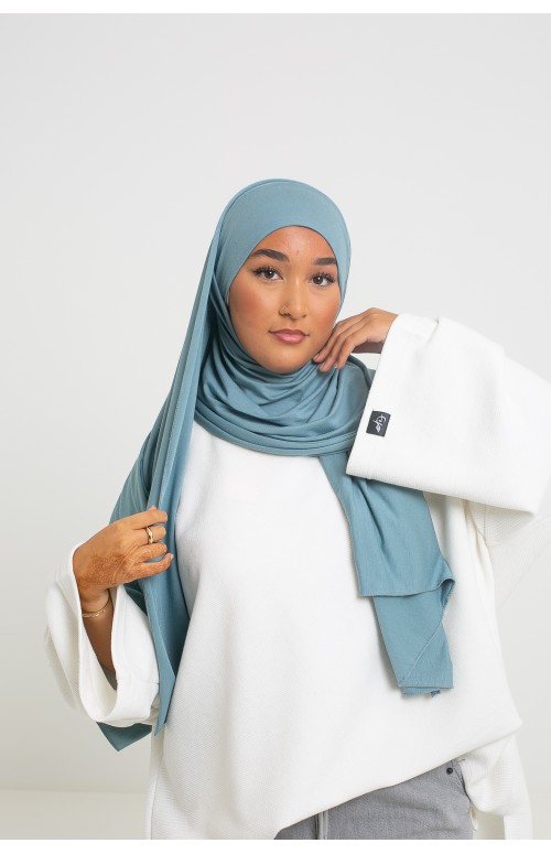 Hijab prêt à nouer jersey doux pour femme musulmane