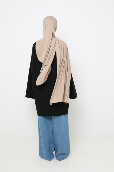 Maxi-T-Shirt in Schwarz