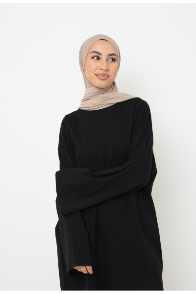 Maxi-T-Shirt in Schwarz
