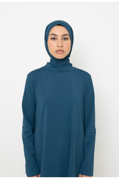 Burkini palazzo azul petróleo