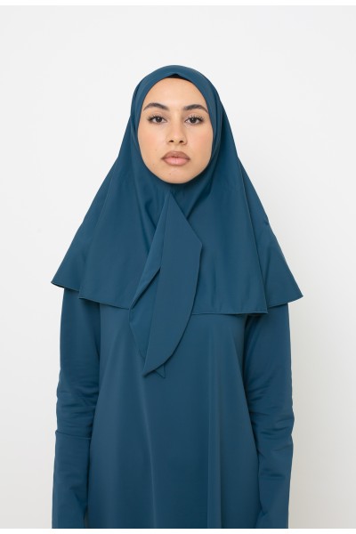 Burkini palazzo azul petróleo
