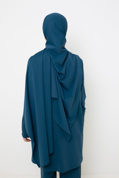 Burkini palazzo azul petróleo