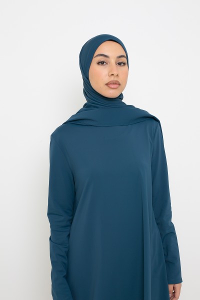 Burkini palazzo azul petróleo
