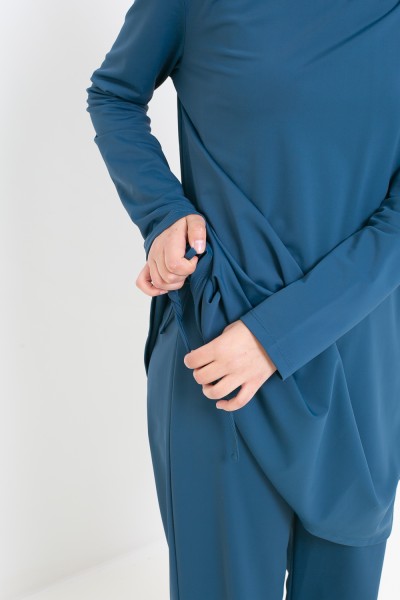 Burkini palazzo azul petróleo
