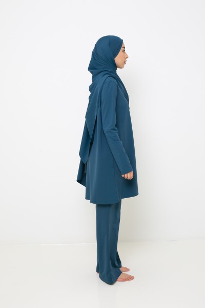 Burkini palazzo azul petróleo