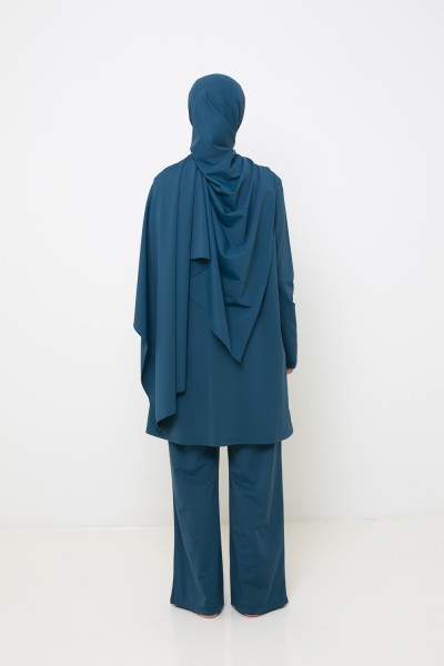Burkini palazzo azul petróleo