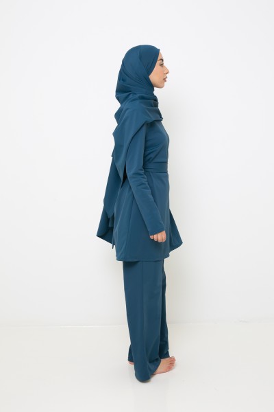 Burkini palazzo azul petróleo