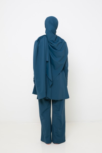 Burkini palazzo azul petróleo