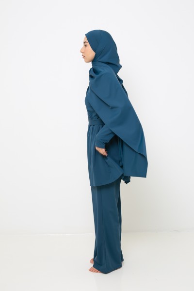 Burkini palazzo azul petróleo