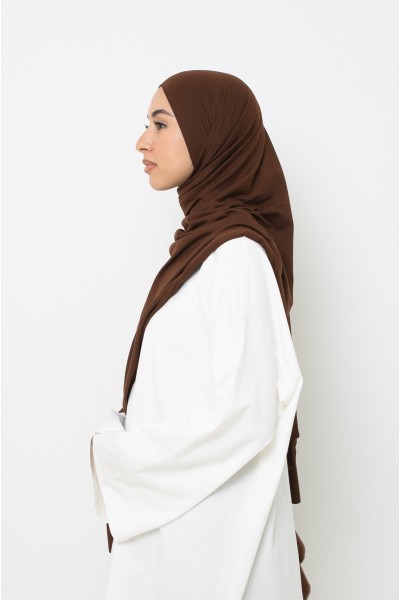 Hiyab jersey luxe chocolate suave