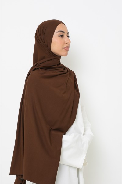 Hiyab jersey luxe chocolate suave
