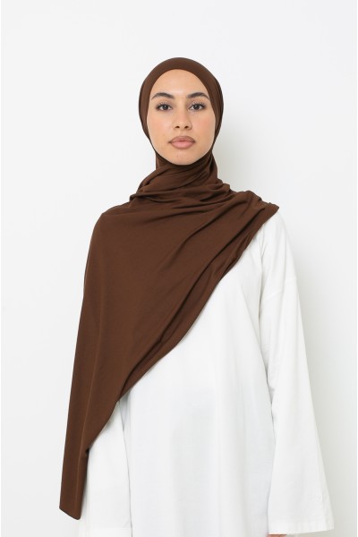 Hiyab jersey luxe chocolate suave