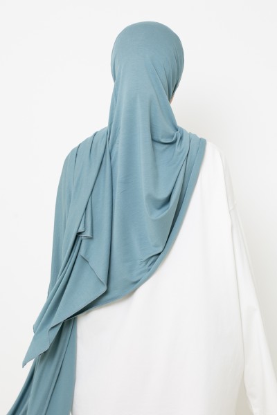 Hijab jersey luxe soft prêt à nouer Lagoon
