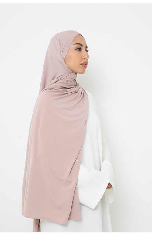 Hijab jersey premium beige sable