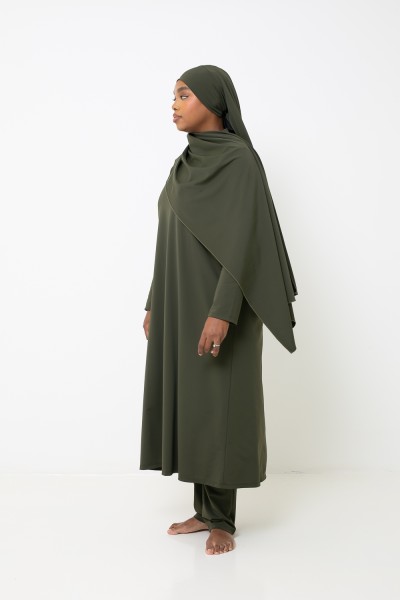 Burkini hiyab largo color caqui