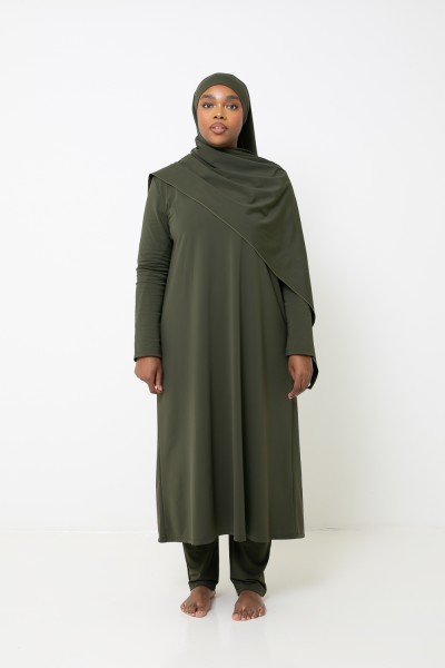 Burkini hiyab largo color caqui