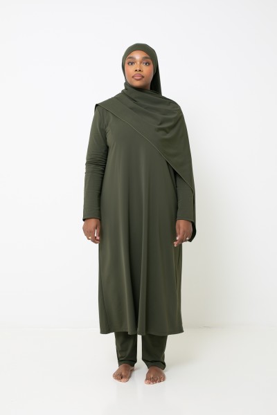 Burkini hiyab largo color caqui