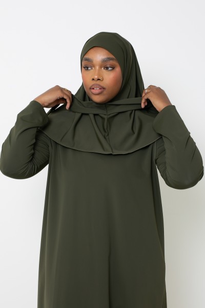 Burkini hiyab largo color caqui
