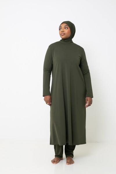 Burkini hiyab largo color caqui