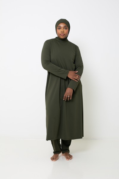 Burkini hiyab largo color caqui