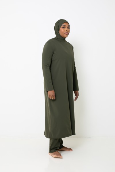Burkini hiyab largo color caqui