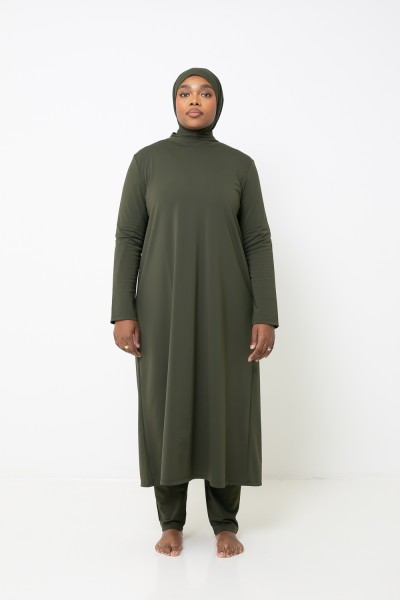 Burkini hiyab largo color caqui