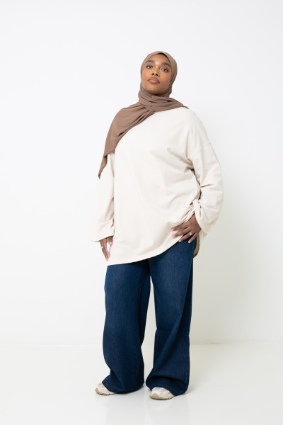 Maxi cream t-shirt