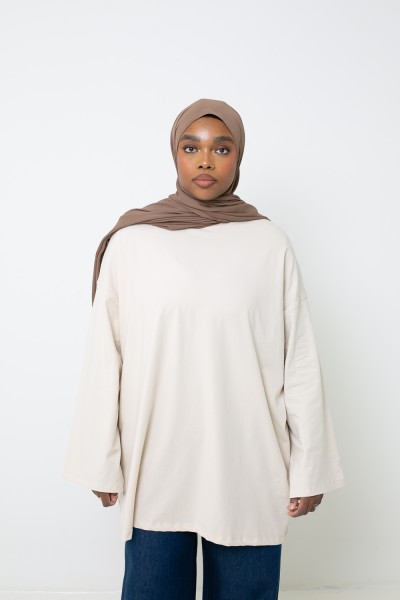 Maxi cream t-shirt