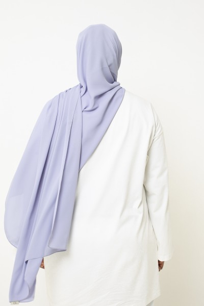 Hiyab de muselina de lujo color bígaro