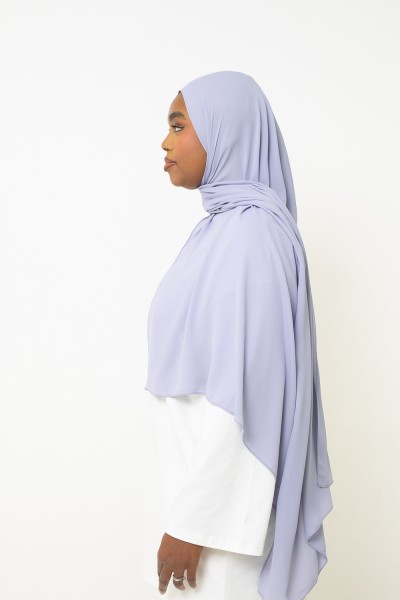 Hiyab de muselina de lujo color bígaro