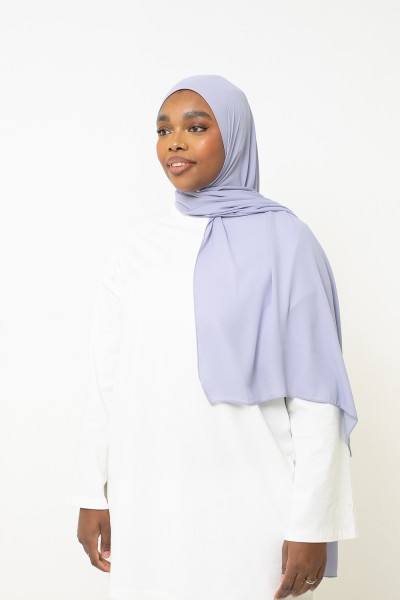 Hiyab de muselina de lujo color bígaro