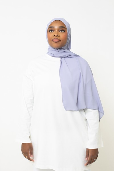 Hiyab de muselina de lujo color bígaro