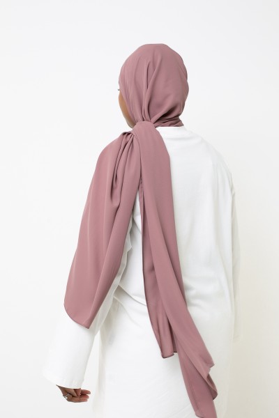 Hiyab de muselina de lujo en color rosa nude