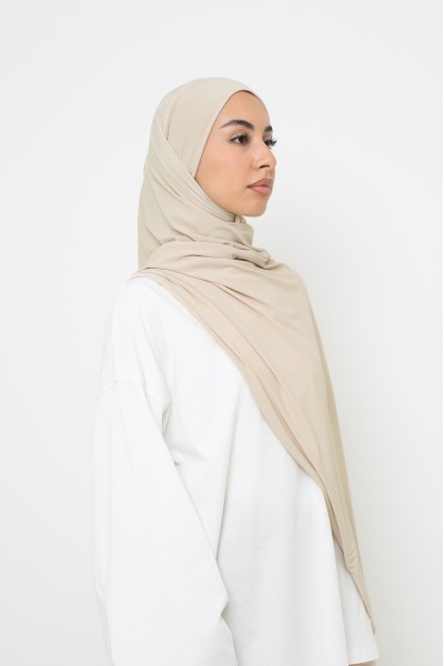 Ready-to-tie hijab Jersey premium cream