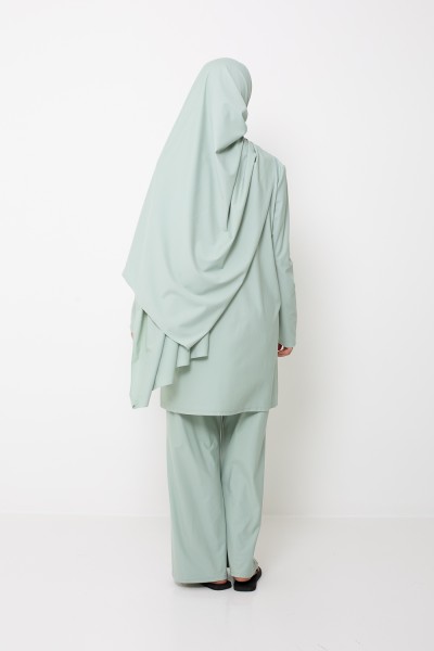 Burkini hijab listo para atar, color verde agua