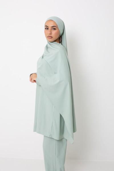 Burkini hijab listo para atar, color verde agua