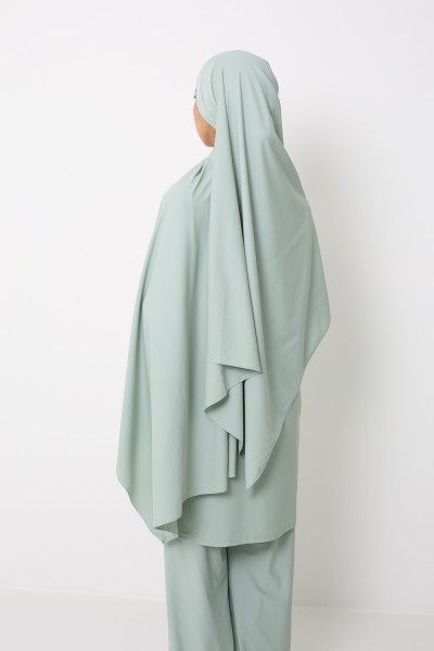 Burkini hijab listo para atar, color verde agua