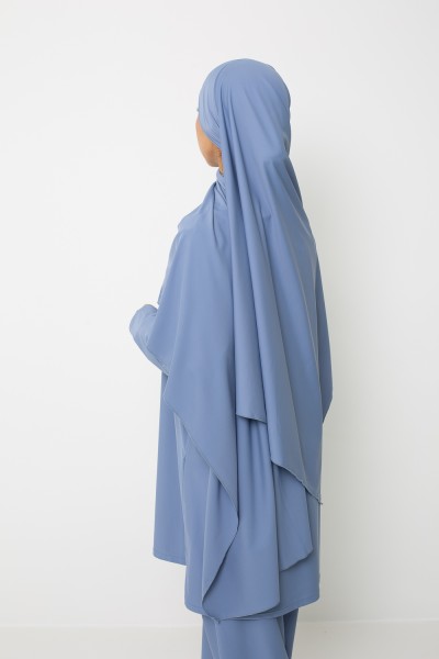 Hijab burkini azul listo para atar