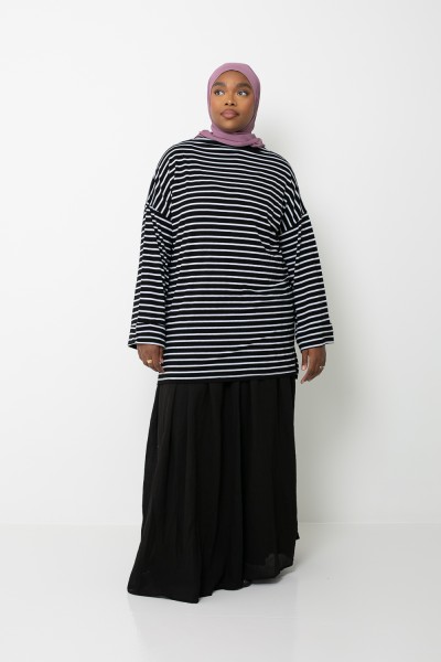 Schwarzes Marina-T-Shirt