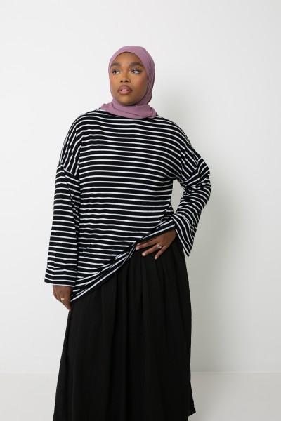 Schwarzes Marina-T-Shirt